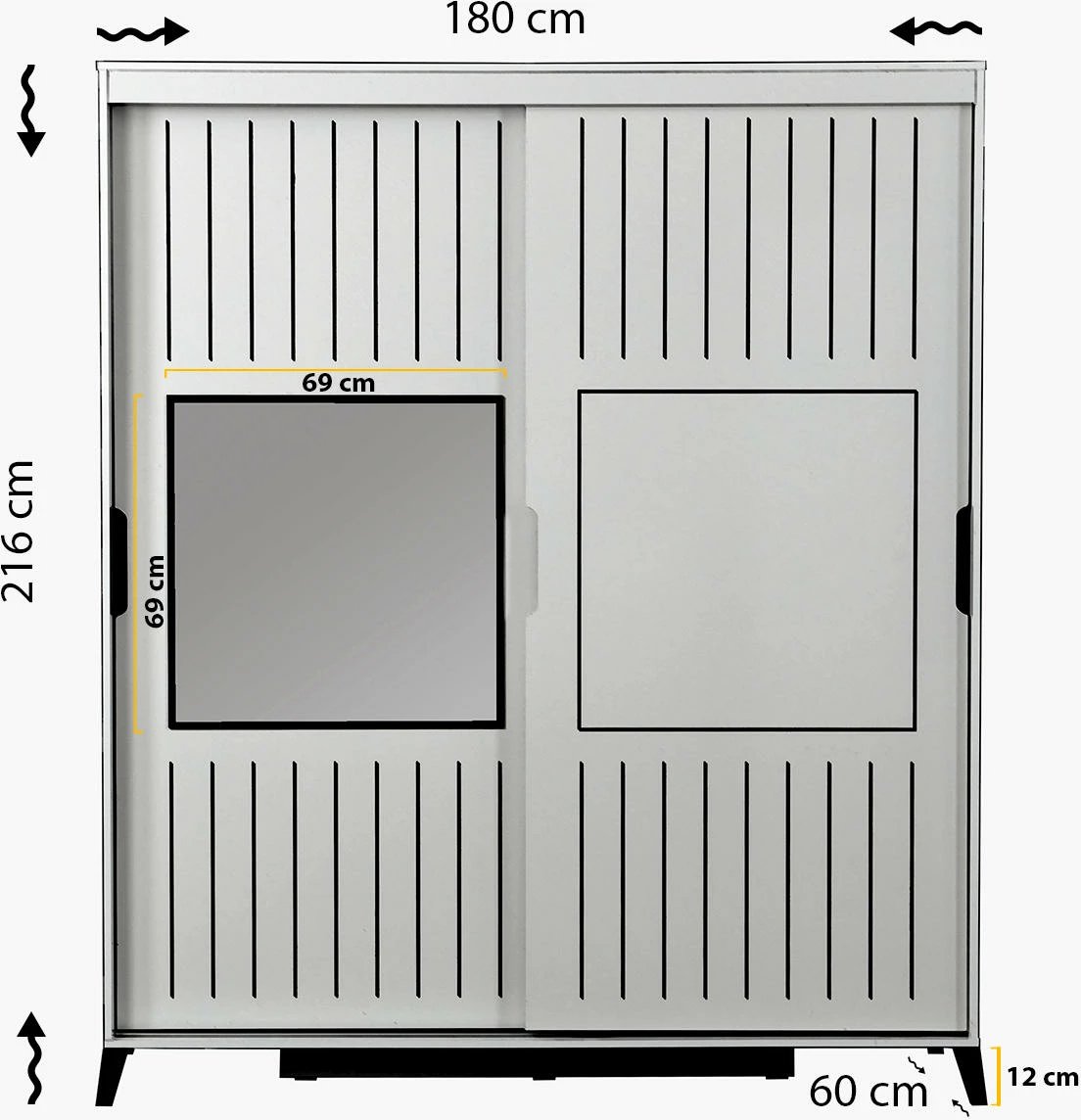 Dollap garderobe, ngjyrë lisi, Skye Decor, Pasific Home Fuga 180