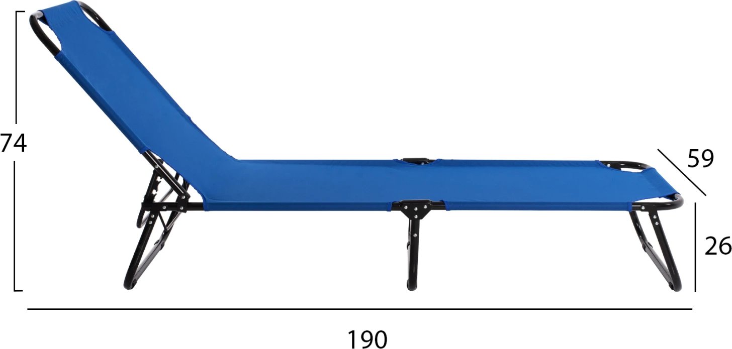 Shezlong për plazh FH5278. e kaltër