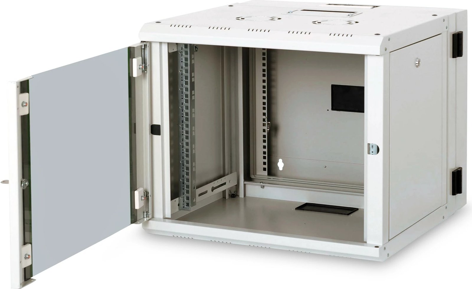 Kasë muri Digitus Unique 9HE, 9U, 600x600mm, xham, gri