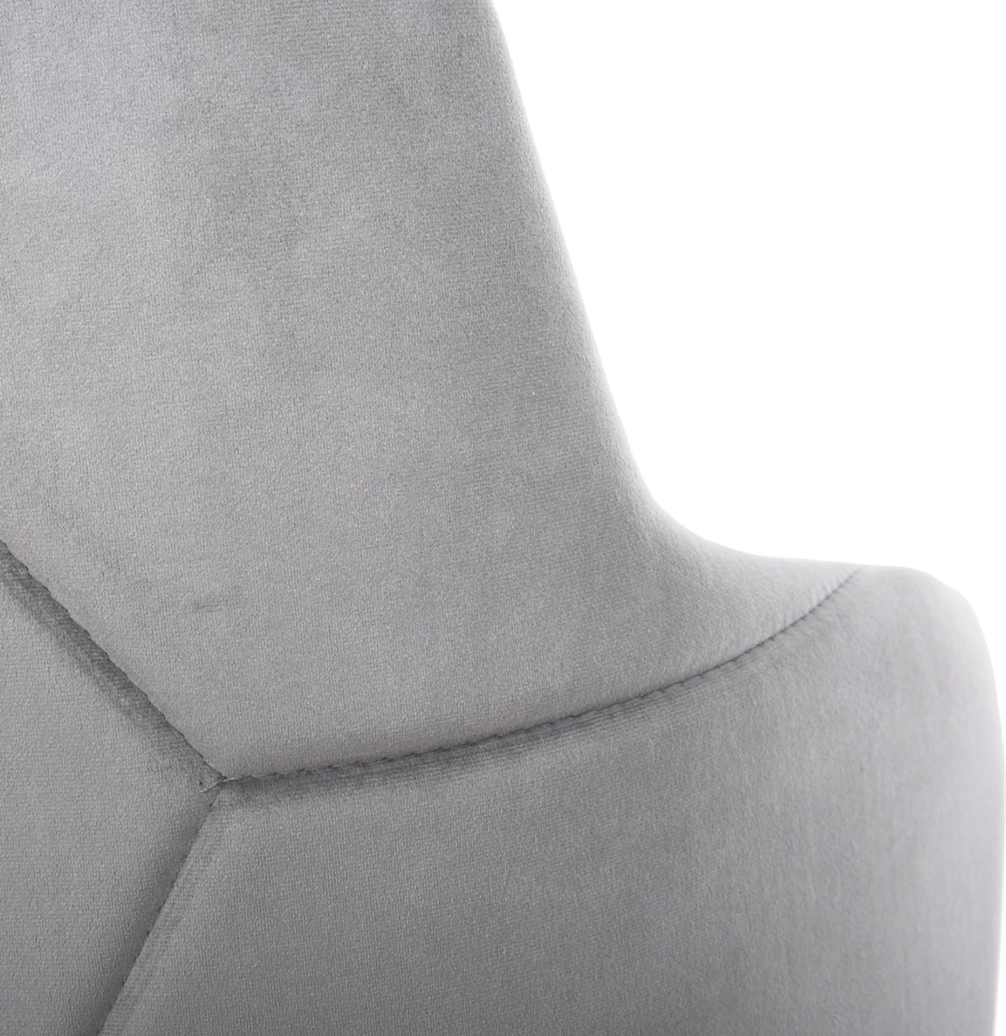 Karrige TRIANA FH9278.11 kadife gri me këmbë metali të arta 54,5x60,5x85,5H cm