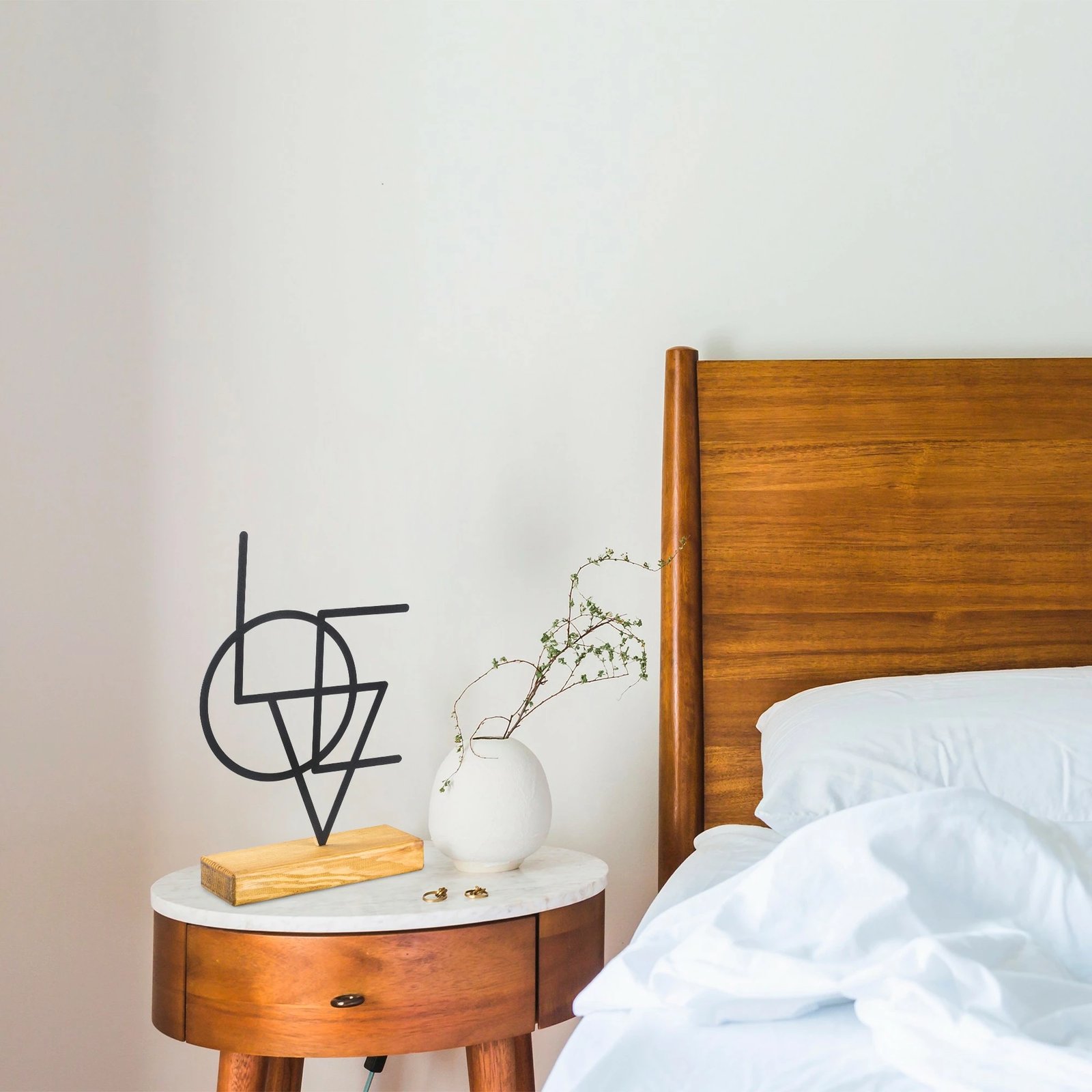 Objekt dekorativ Aberto Design, gjeometrik, i zi