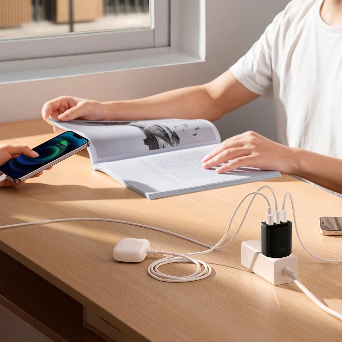 Karikues muri Baseus CCXJ020101, 3x USB-A, 17W, i zi Karikues muri Baseus CCXJ020101, 3x USB-A, 17W, i zi