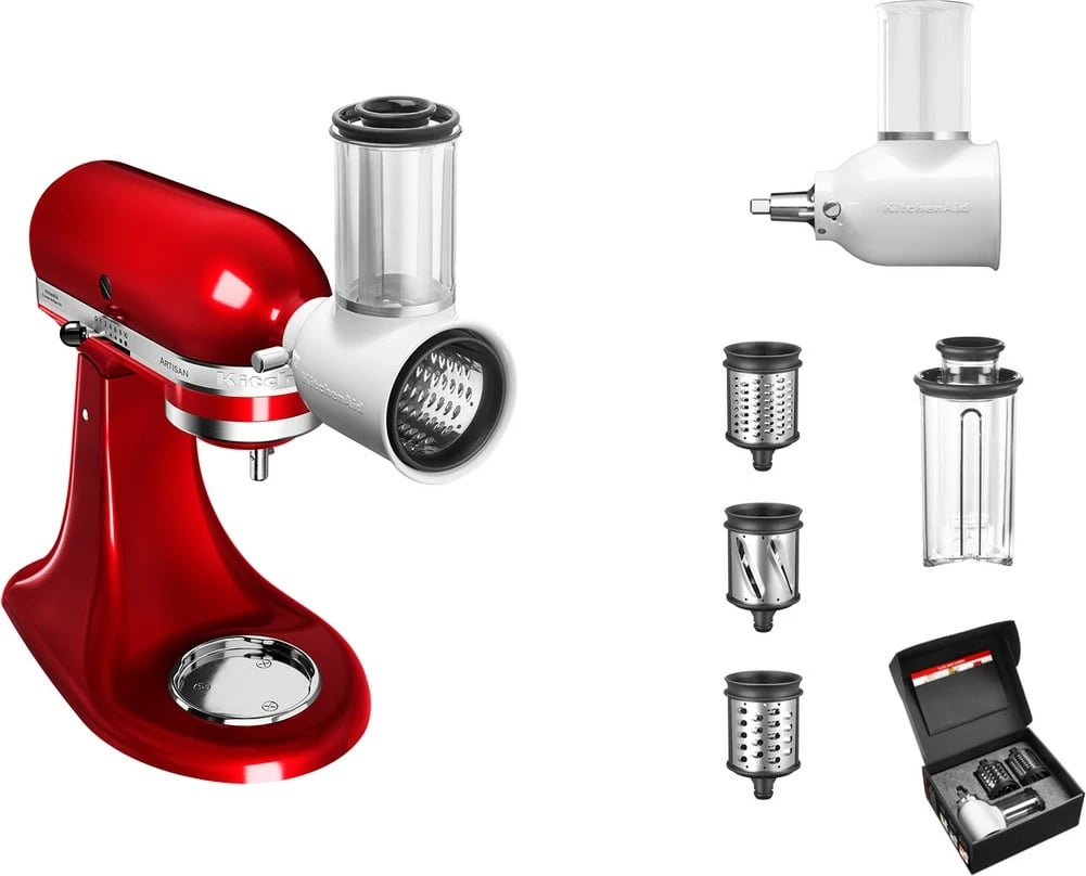 Set aksesorësh KitchenAid 5KSM2FPPC, 3 pjesë, për mikser, kuqe