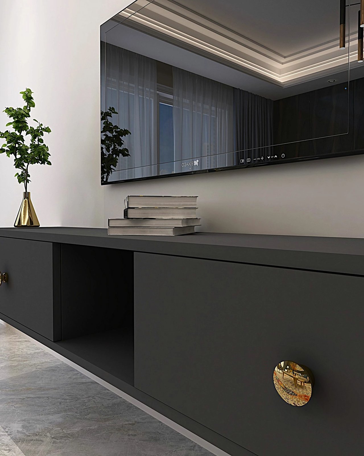 Komodë TV Skye Decor, Zuzu 150, antracit