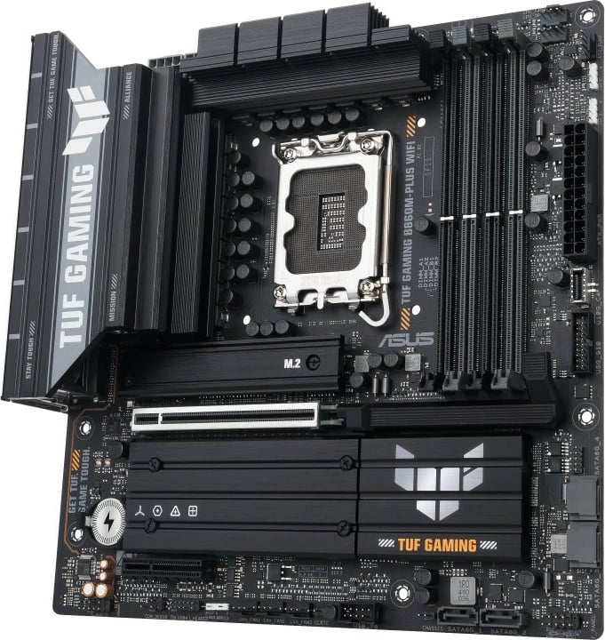Pllakë amë Asus TUF GAMING B860M-PLUS WIFI, LGA1851, DDR5, mATX, e zezë
