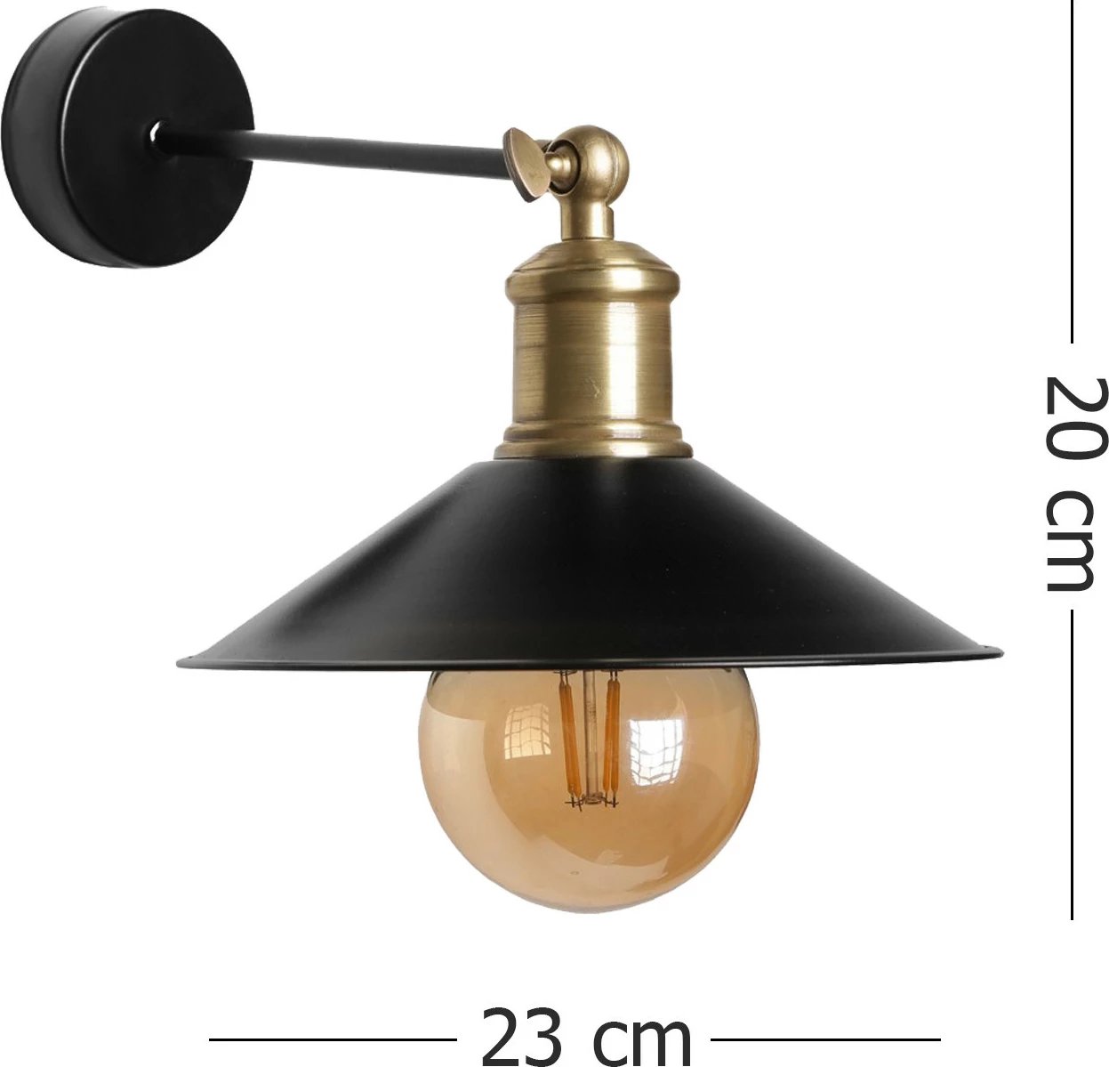 Aplik murit Opviq, kapak metali Emma, ngjyrë e zezë Aplik murit Opviq, kapak metali Emma, ngjyrë e zezë