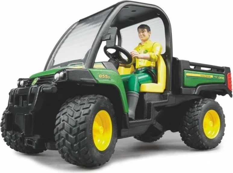 Kamion lodër BRUDER John Deere Gator 855D, 1:16, i gjelbër/verdhe/zi