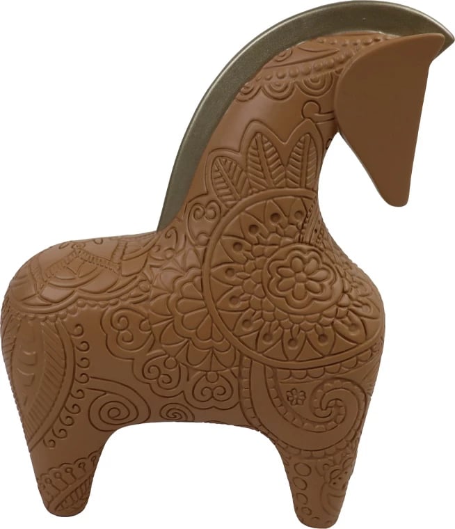 Dekor kali Grazer, polirezine, ngjyrë terrakote, 16x7x19cm