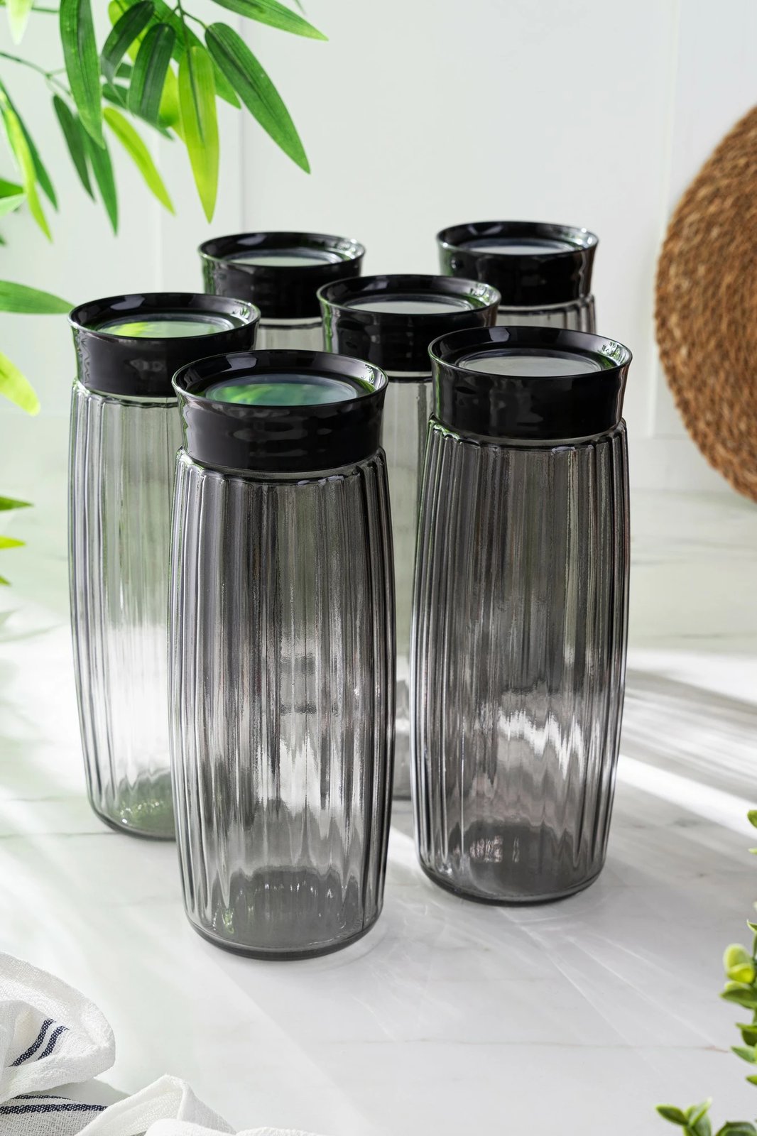 Set kavanozash (6 copë), Hermia Concept, anthracite, AA1