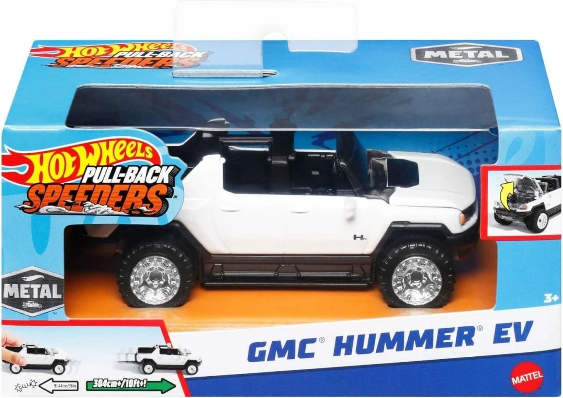 Veture lodër Hot Wheels Pull-back Speeders Muscle and Blown, 1:43, Metal, Mix
