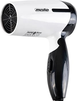 Tharëse flokësh, Mesko, MS 2262, 1000W, dorezë palosëse, 2 shpejtësi/2 temperatura, me koncentrator, bardh e zezë