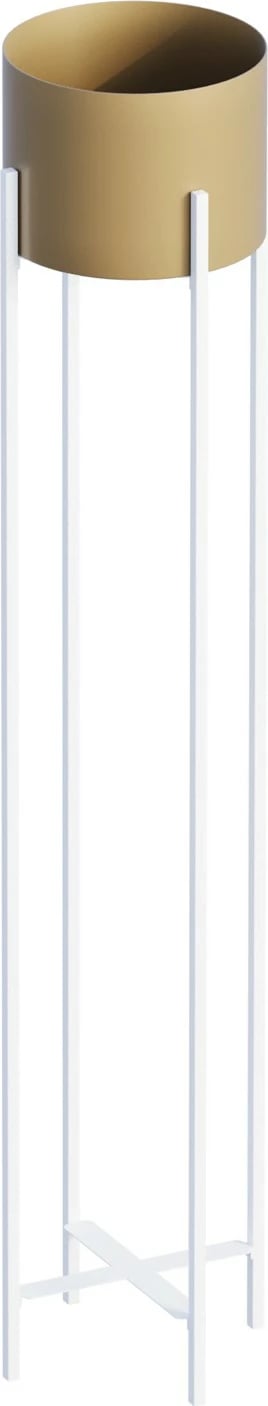 Vazo dekorative Aberto Design, GED-024-C, e bardhë dhe e artë