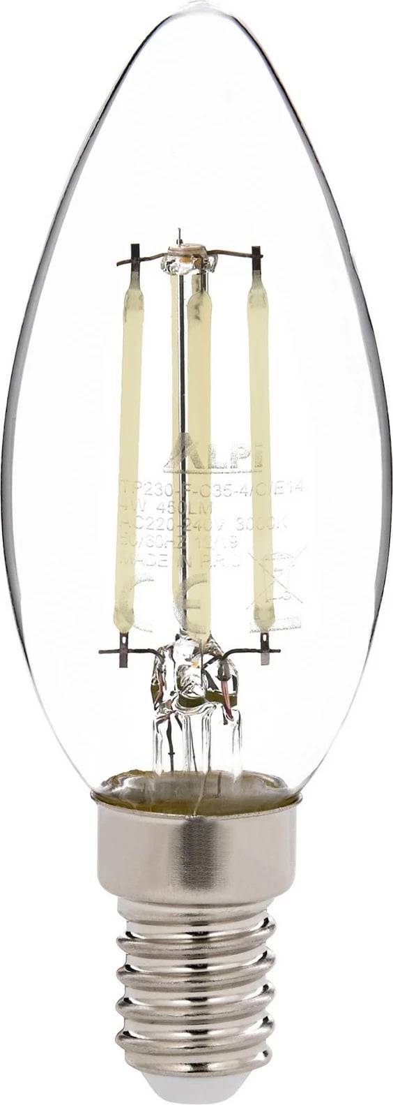 Llambë LED Opviq, E14, e bardhë, transparente