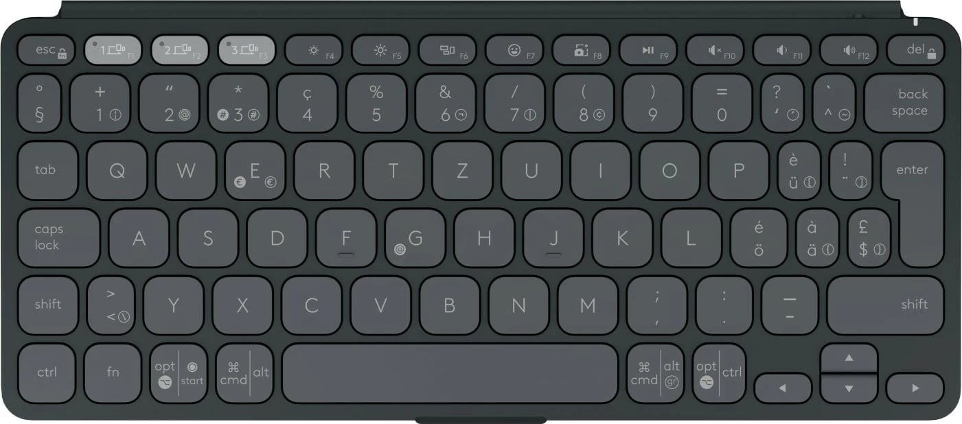 Tastierë Logitech KEYS-TO-GO 2, portative, wireless, gri e errët