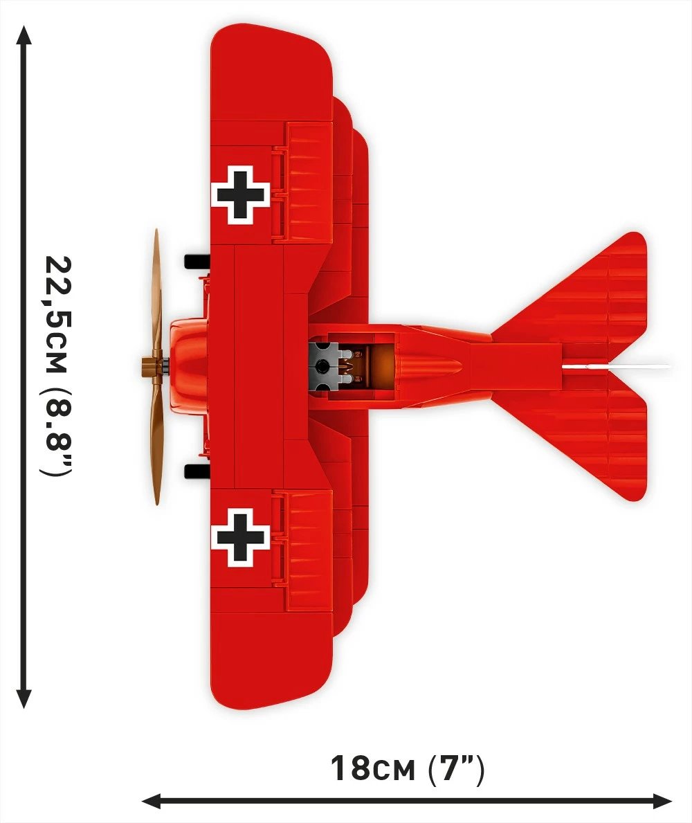 Set ndërtimi Cobi Fokker DR.1 Red Baron, 221 pjesë, me figura, Kuqe
