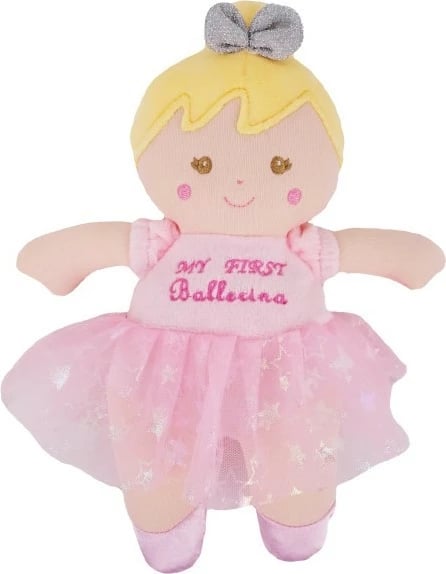 Kukull pelushi me zile, TULILO, Lily 9546, 25 cm, për foshnje 0+, pa bateri, rozë e verdhë natyrale