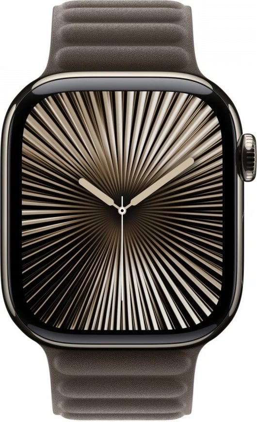 Rrip magnetik Apple për Apple Watch 42 mm, FineWoven, S/M, kafe-gri