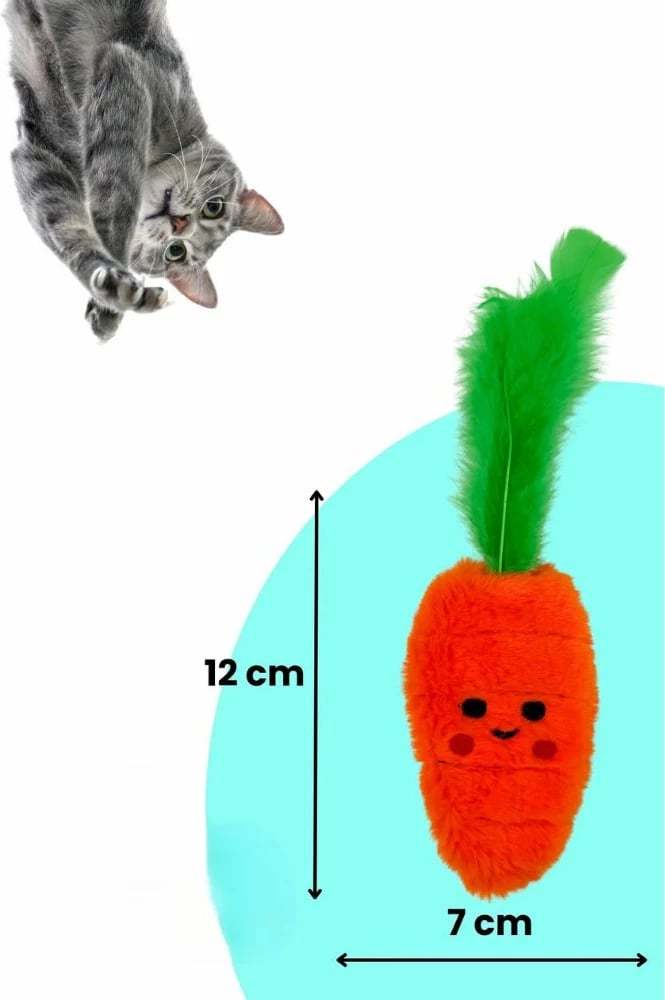 Lodra për mace, lepur dhe karotë, Paws & Whiskers, Miyav 1021, set 2 copë