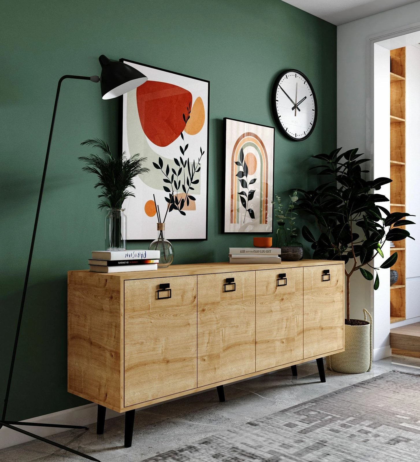 Konsol Skye Decor, Mirza Modern 180, ngjyrë lis safir