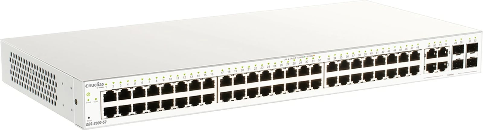 Switch D-Link DBS-2000-52, Managed, 48 porte Gigabit, 4 SFP, rackmount