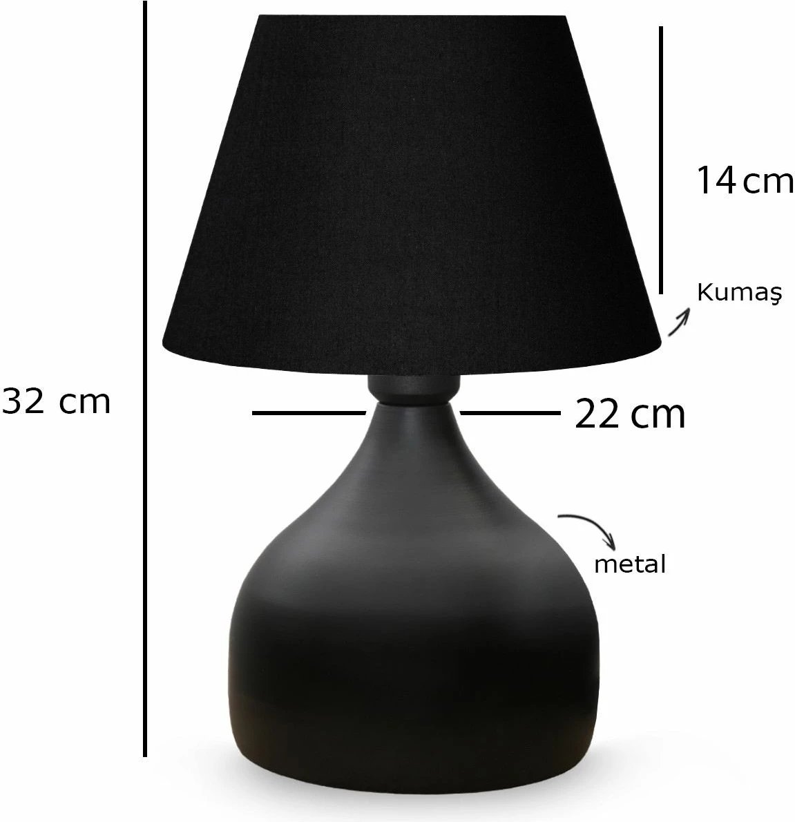 Llambë tavoline Opviq, AYD-3125, e zezë