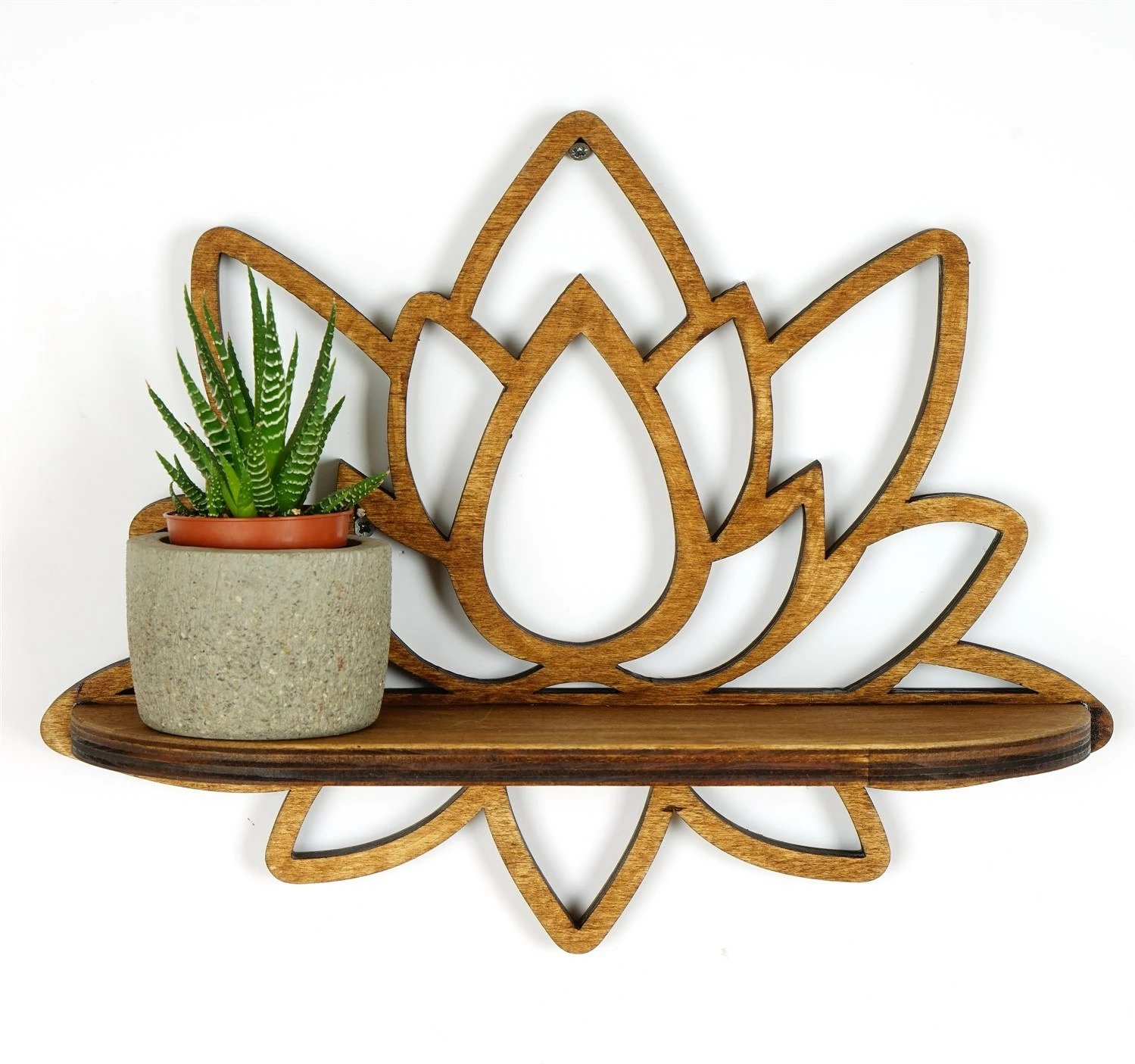 Raf muri Hanah Home, Raf264, ngjyrë arre, 33x26x10 cm