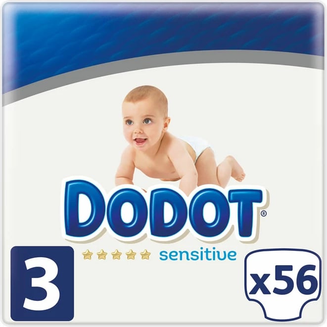 Pelena për fëmijë Dodot Sensitive T-3, 56 copë