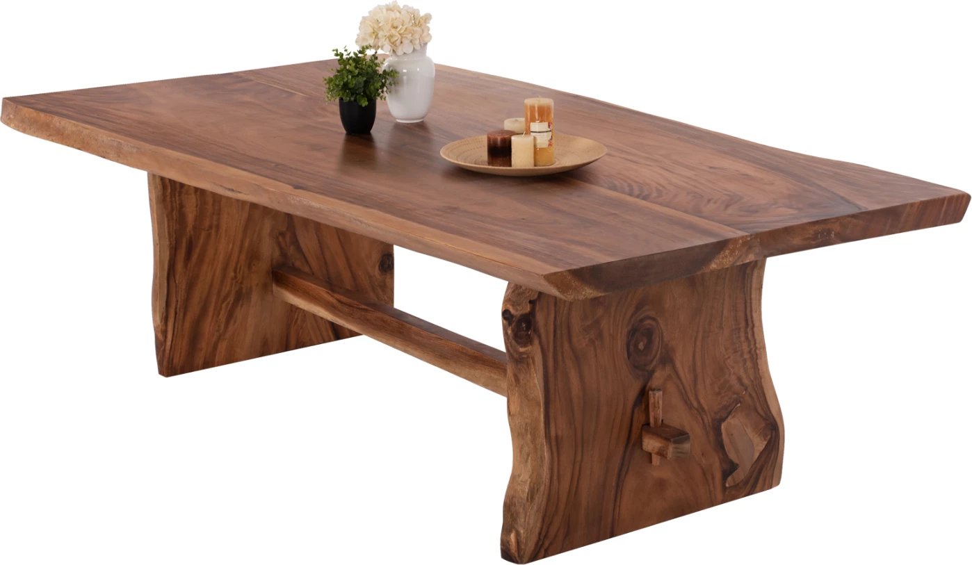 Tavolinë ngrënieje ULYSES, dru SUAR, ngjyrë natyrale, 300x100x78H cm