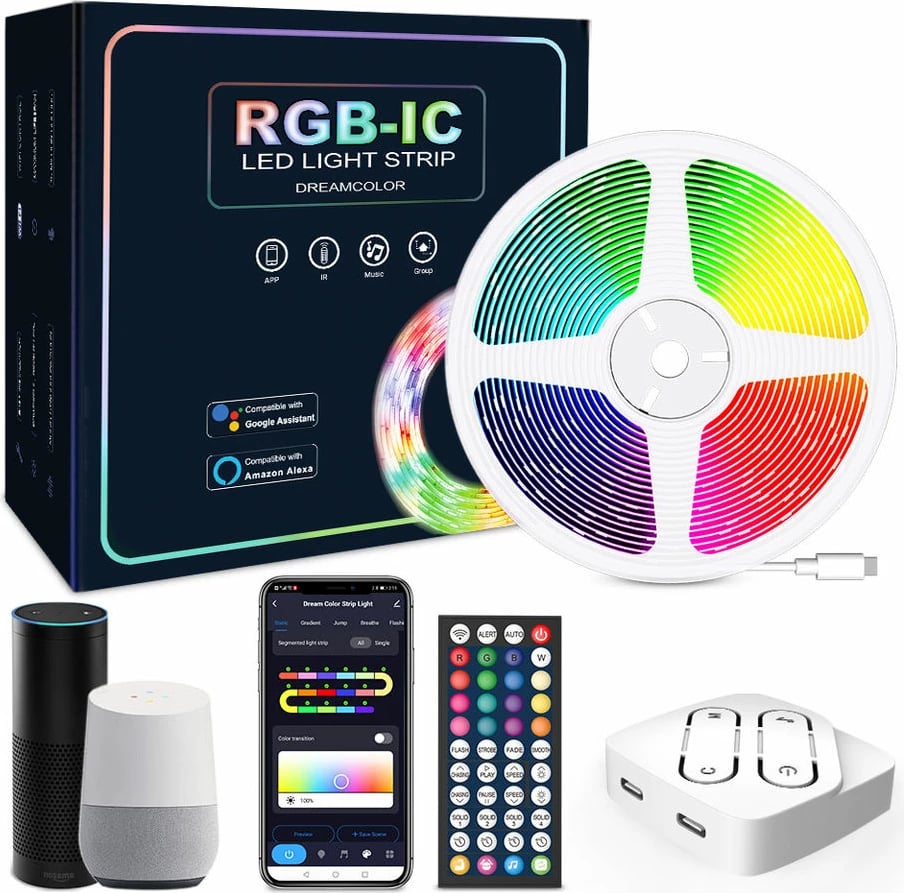 Drita Led SONIT RGBIC 2 Neon-WIFI (Bardhë, 5M 150LED)