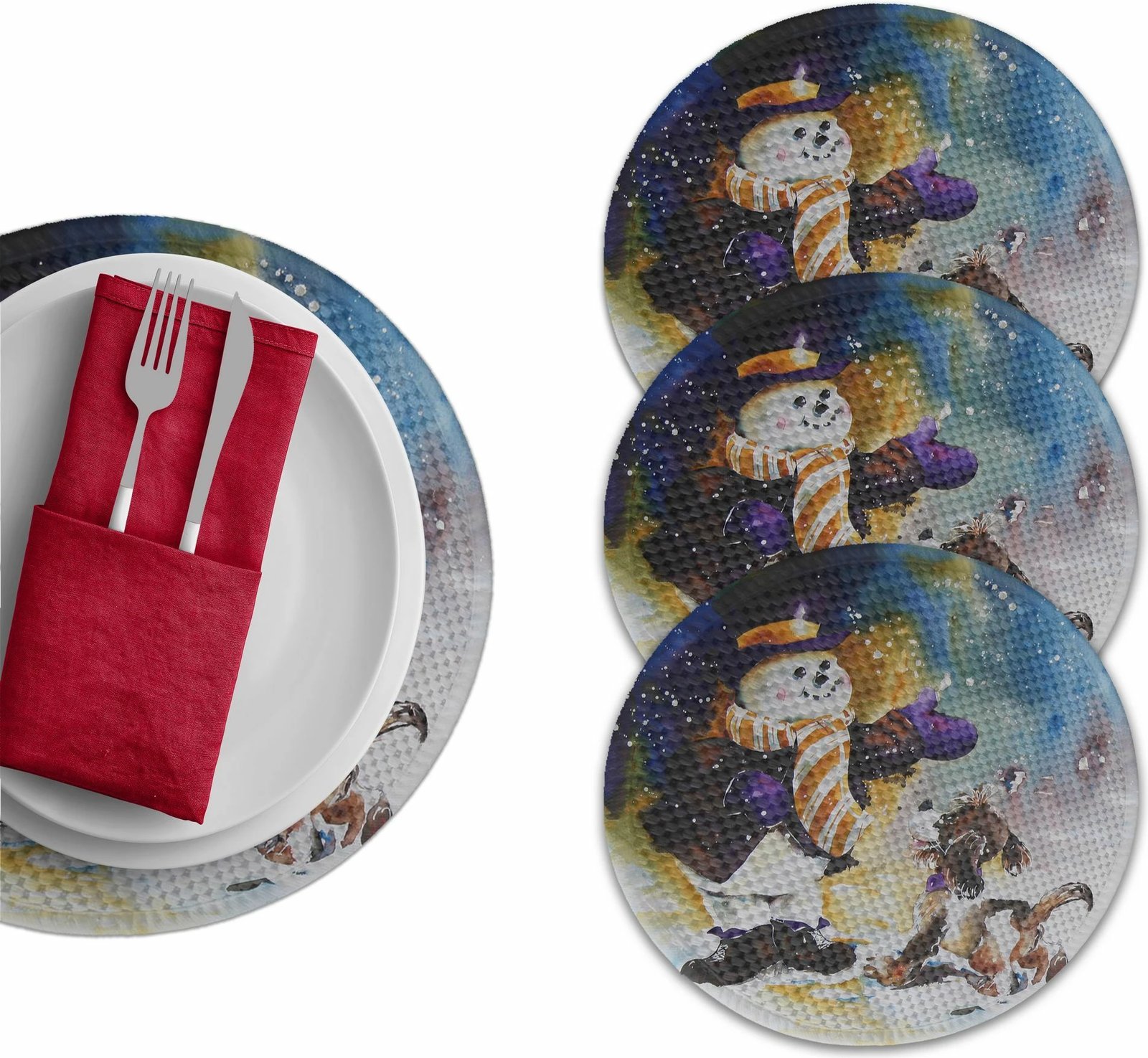 Set nënshimesh tavoline Hermia Concept, shumëngjyrëshe, 3181Supla, 4 copë