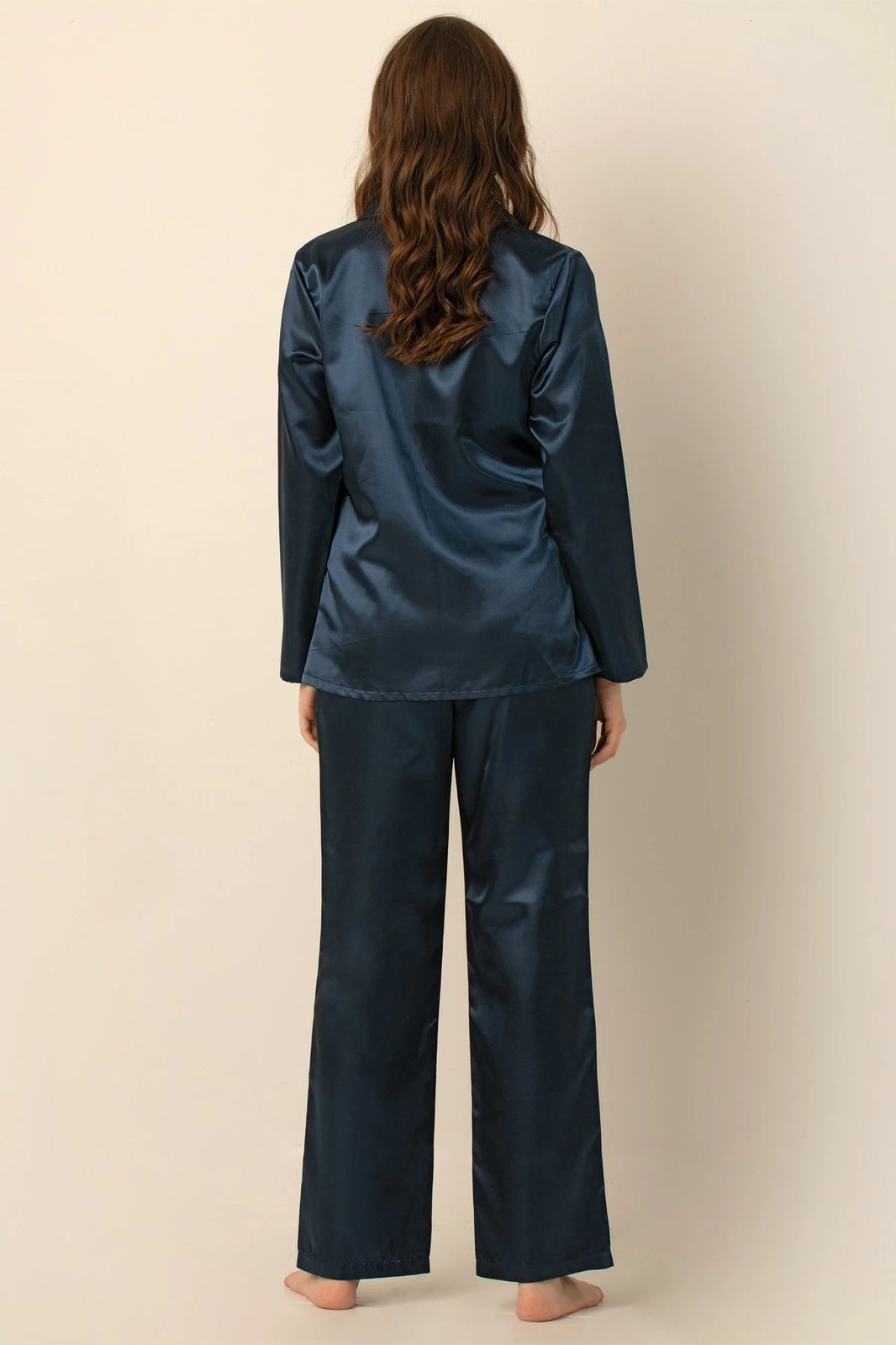 Set pizhamash për gra, ngjyrë e kaltër e errët, Jumeon, 002-000905