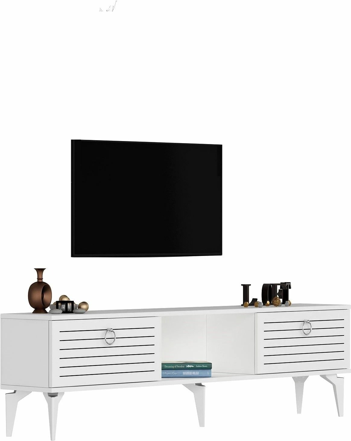 Komodë TV Skye Decor, Arona, e bardhë