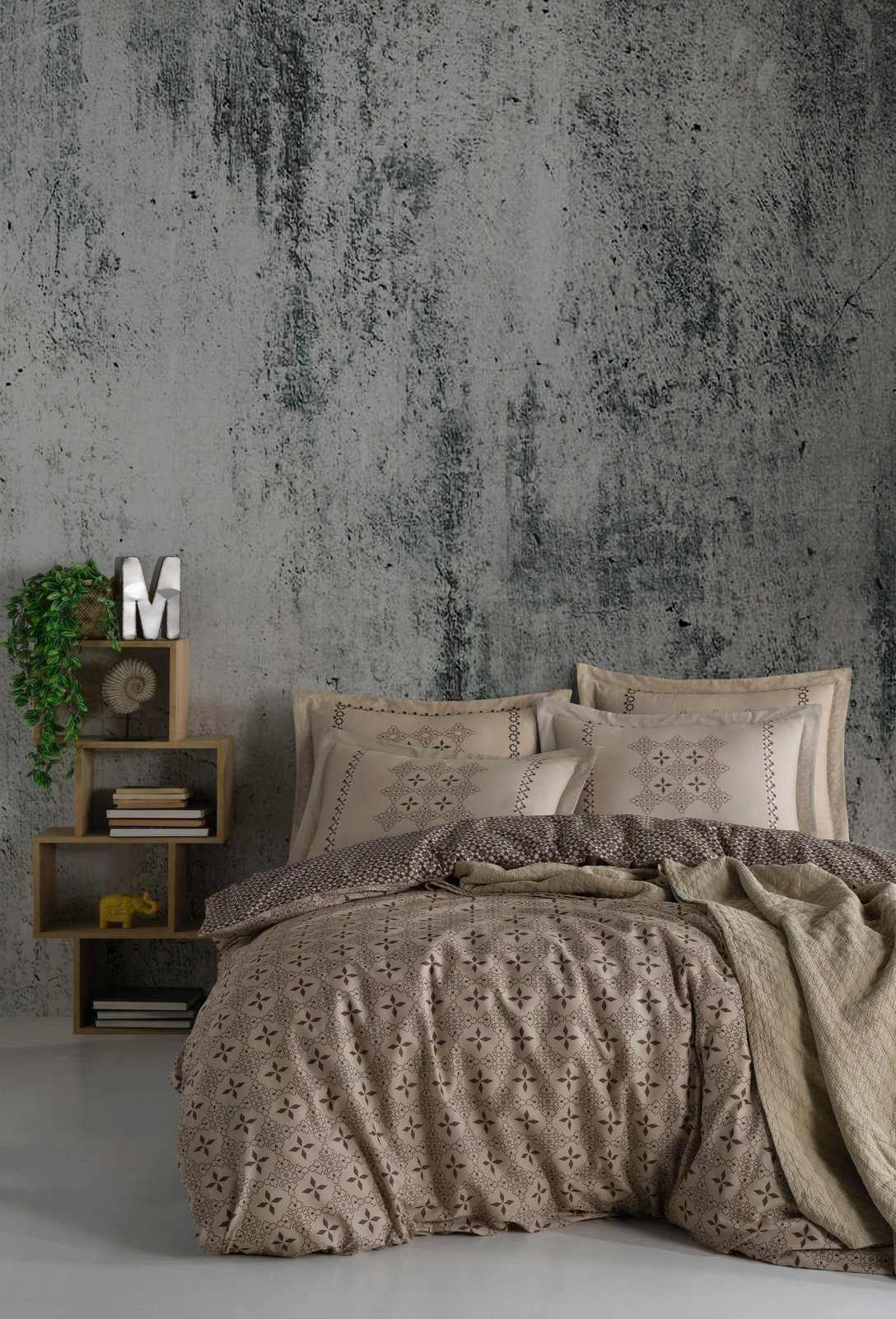 Set mbulesë për jorgan XXL njësh, L'essentiel, minimal, ngjyrë kafe Set mbulesë për jorgan XXL njësh, L'essentiel, minimal, ngjyrë kafe