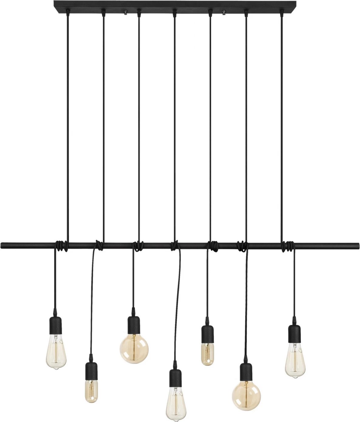 Llambë varëse metalike, ngjyrë e zezë, FH7266, 120x10x180 cm Llambë varëse metalike, ngjyrë e zezë, FH7266, 120x10x180 cm
