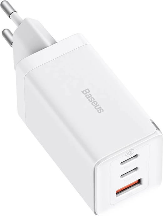 Karikues muri Baseus GaN5 Pro, 65W, 2x USB-C + USB, i bardhë