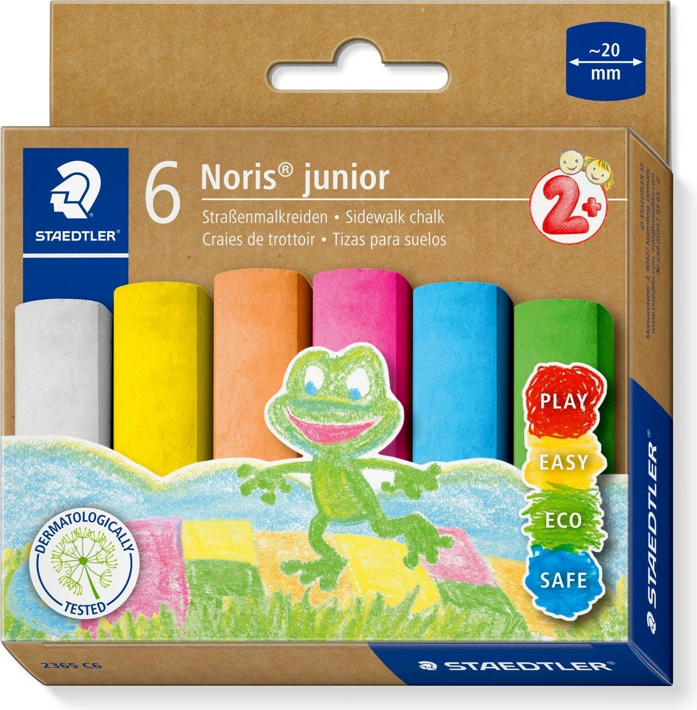 Kreda rrugës STAEDTLER Noris junior 6 copë, shumëngjyrëshe
