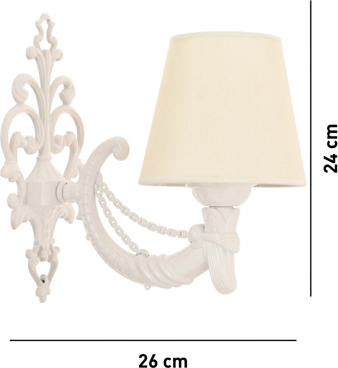 Llambë muri Opviq Gloria, krem dhe e bardhë