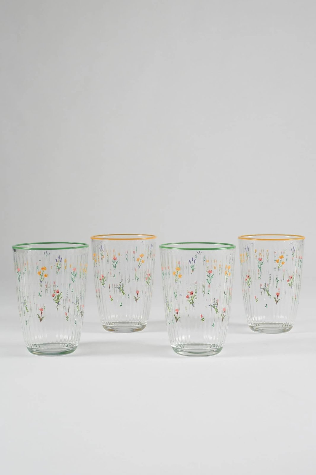 Set gotash prej qelqi (4 copë), Hermia Concept, Botanical 395