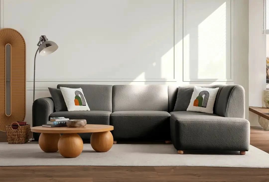 Këndollëse e madhe, ngjyrë antracit, S-Loft, këndi djathtas