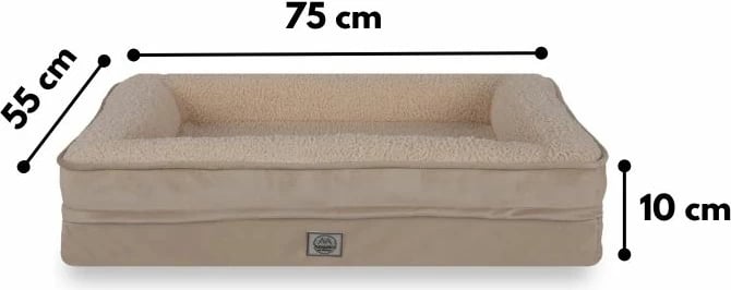 Shtrat për qen Felix, krem, Paws & Whiskers, madhësia L