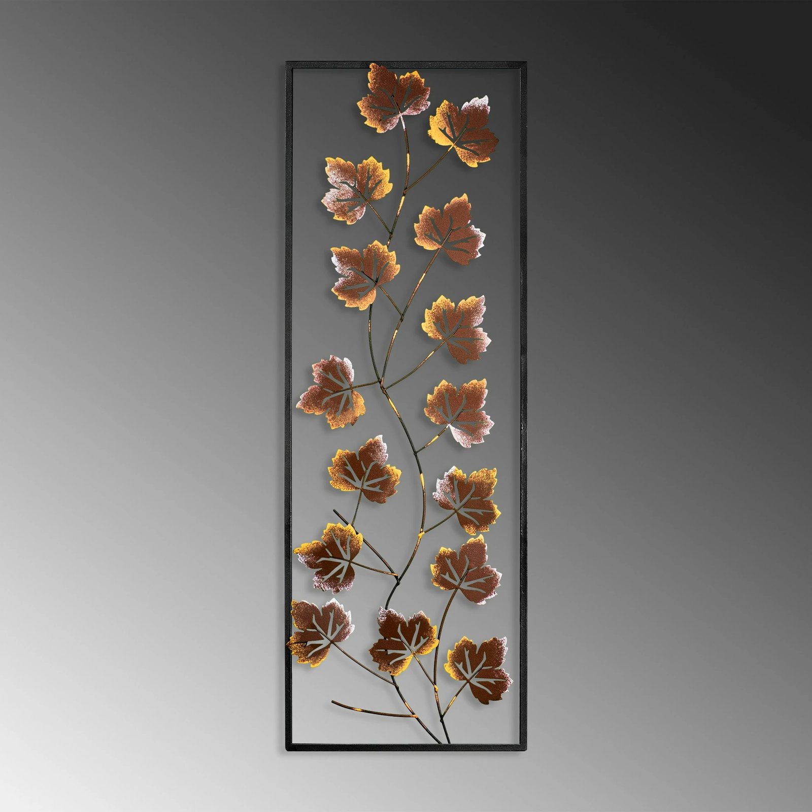 Aksesor dekorativ metalik për mur, Wallity, Platane 3, shumëngjyrësh, 32x90cm