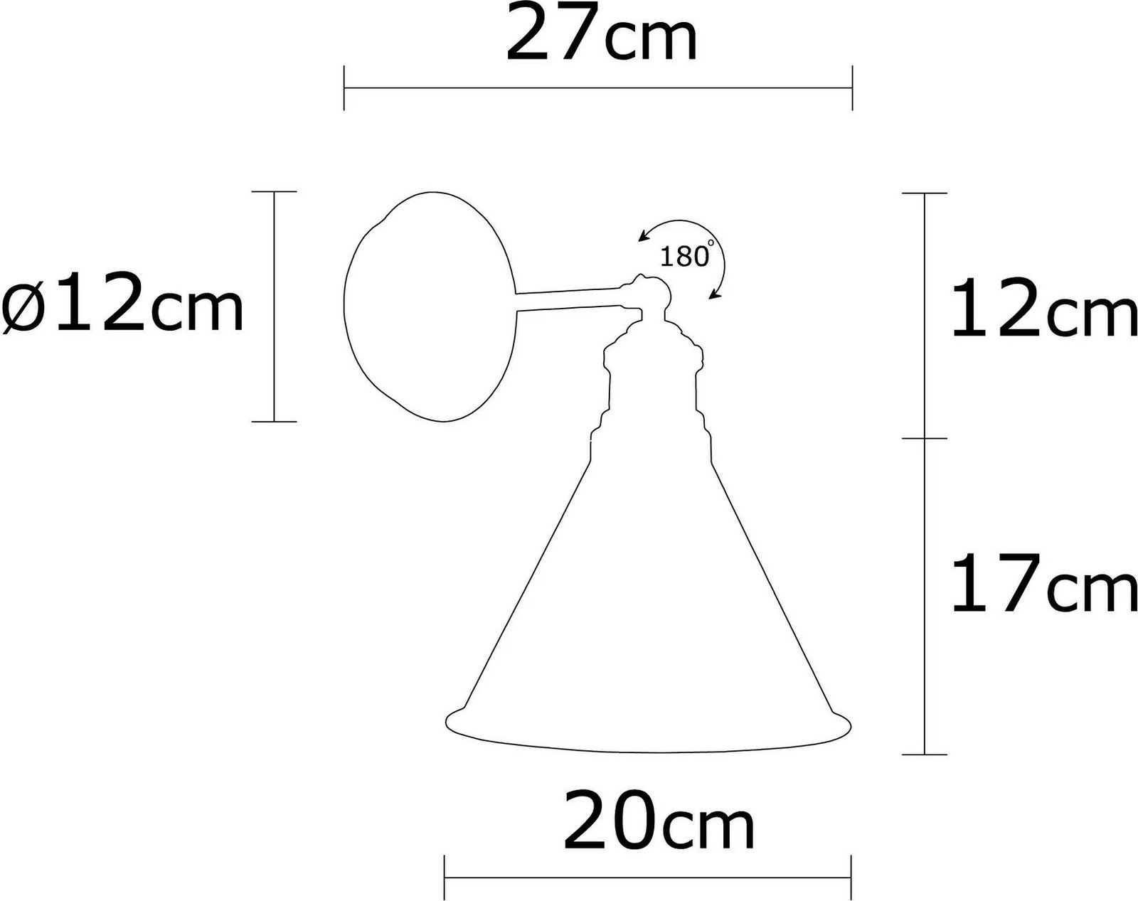 Llambë muri Opviq, Berceste - N-681, ngjyrë vintage Llambë muri Opviq, Berceste - N-681, ngjyrë vintage