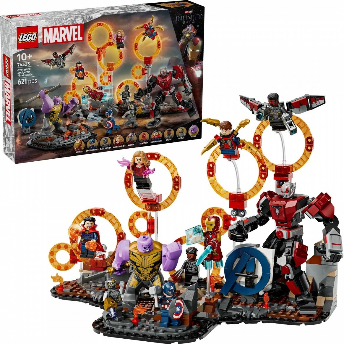 Set ndërtimi LEGO Super Heroes 76323 Avengers: Endgame Final Battle, 621 pjesë