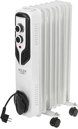 Ngrohës me vaj Adler AD 7815, 1500 W, i bardhë