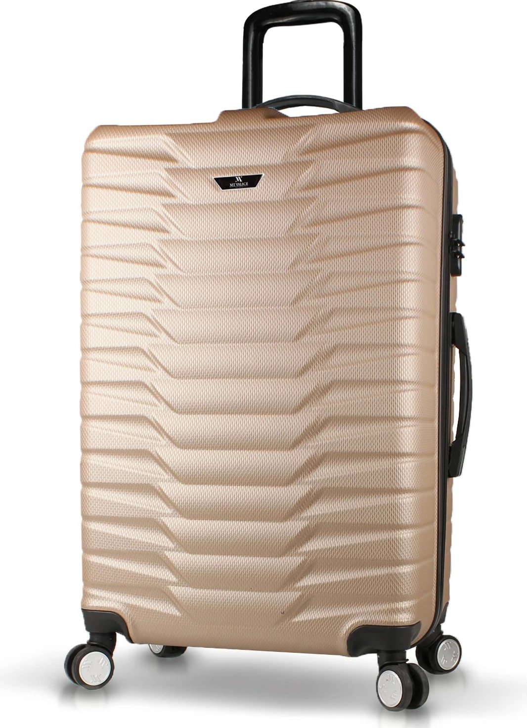 Valixhe udhëtimi ngjyrë ari, Zoozie Bags, 75x47x30cm