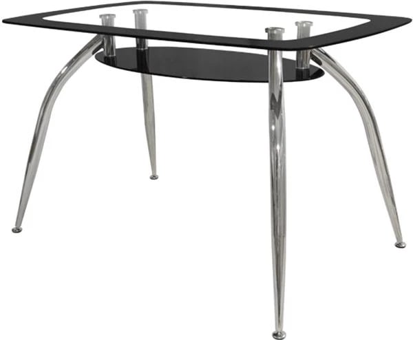 Tavolinë ngrënie Norris 120Χ75Χ75cm FH0086.02 Qelq Zezë