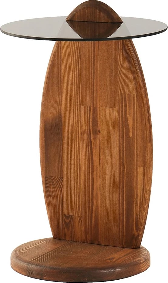 Tavolinë anësore Skye Decor, ngjyrë gështenjë, fume