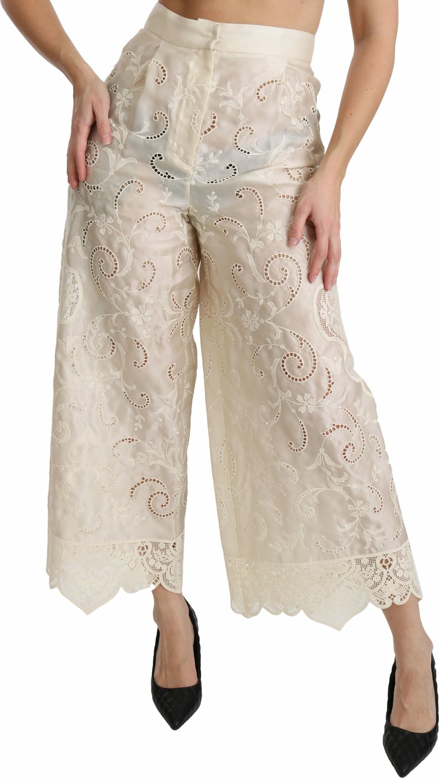 Pantallona për femra Dolce & Gabbana, bezhë
