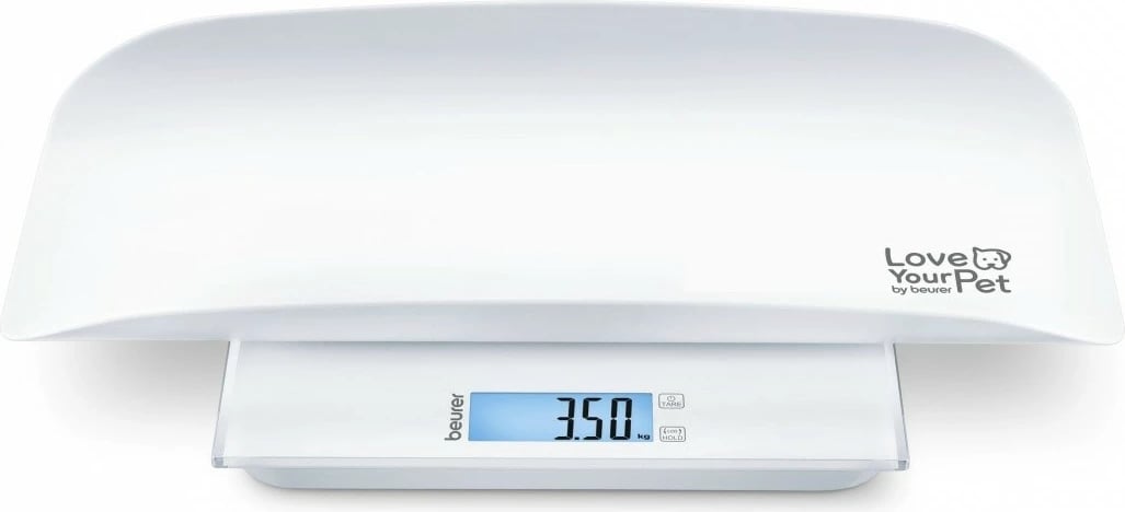 Peshore kafshësh/banje, Beurer PP170 Polly, 100 g–180 kg, tabaka e heqshme, HOLD & tarë, e bardhë