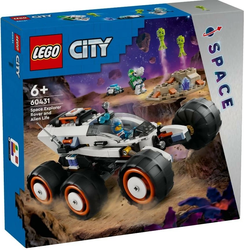 Set ndërtimi LEGO City 60431 Space Rover dhe Eksplorimi i Jetës Hapësinore, 311 pjesë
